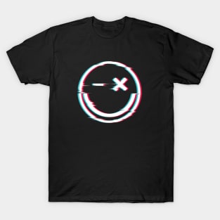 Glitch Smiley Face T-Shirt